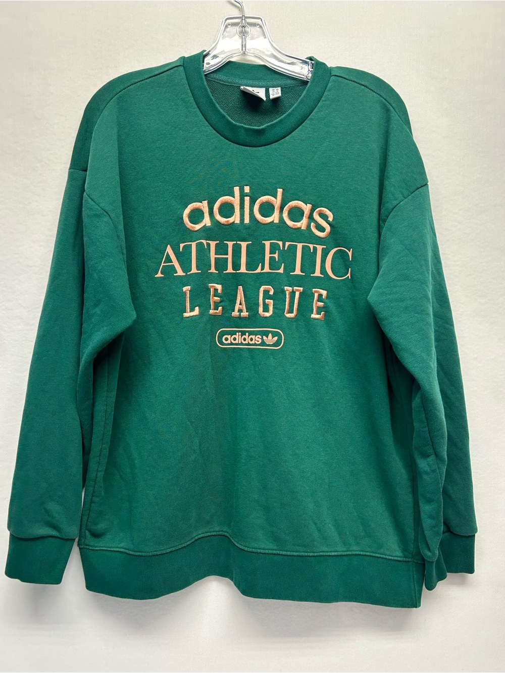 adidas Green Crewneck Sweatshirt with Athletic League Script
